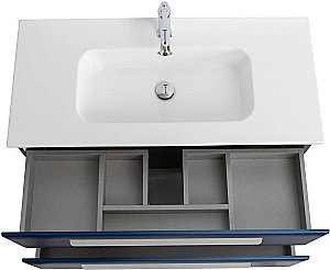 Тумба с раковиной Cezares ECO-CER-N 100 ECO-CER-N-1000-2C-SO-SPF-P сапфир для ванной в интернет-магазине Sanbest