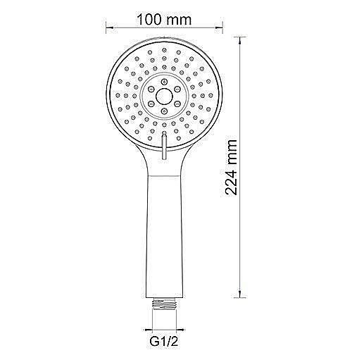 Душевая лейка WasserKRAFT A002 купить в интернет-магазине сантехники Sanbest