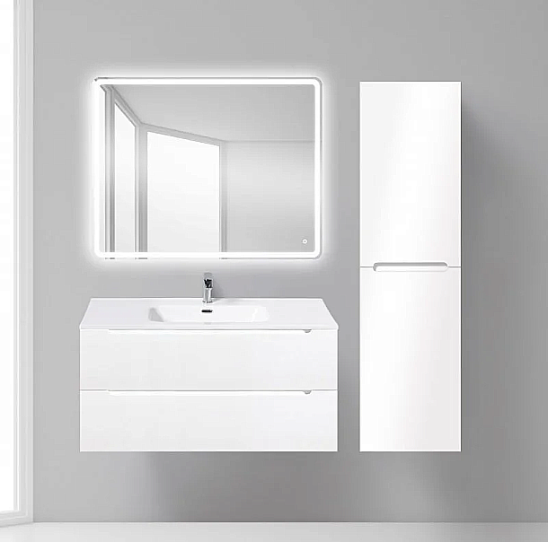 Тумба с раковиной Belbagno ETNA 101 BL белая для ванной в интернет-магазине Sanbest