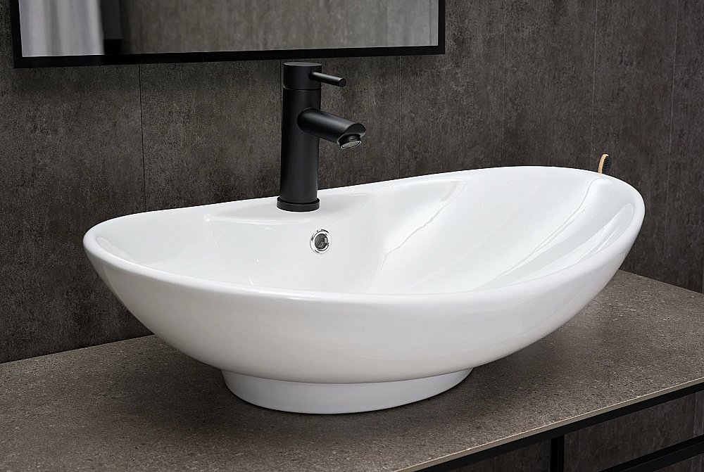 Раковина накладная Gid Lago 65 N9004 51205 белая купить в интернет-магазине Sanbest