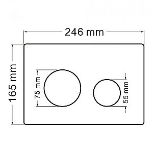 Кнопка для инсталляции ABBER AC0121MB черная матовая купить в интернет-магазине сантехники Sanbest
