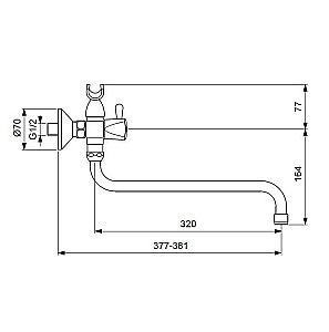 Смеситель для ванны и душа VIDIMA PRACTIC BA230AA купить в интернет-магазине сантехники Sanbest