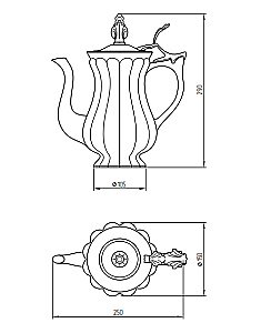 Кувшин Migliore Olivia 24923 белый/золото купить в интернет-магазине сантехники Sanbest