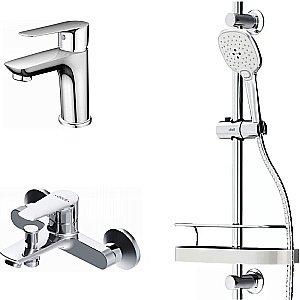 Набор смесителей с душевой колонной Dorff Prime D4094036 хром купить в интернет-магазине сантехники Sanbest