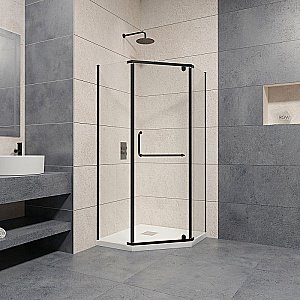 Душевой уголок RGW Passage PA-081B 80x80 35088188-14 стекло прозрачное/профиль черный купить в интернет-магазине Sanbest