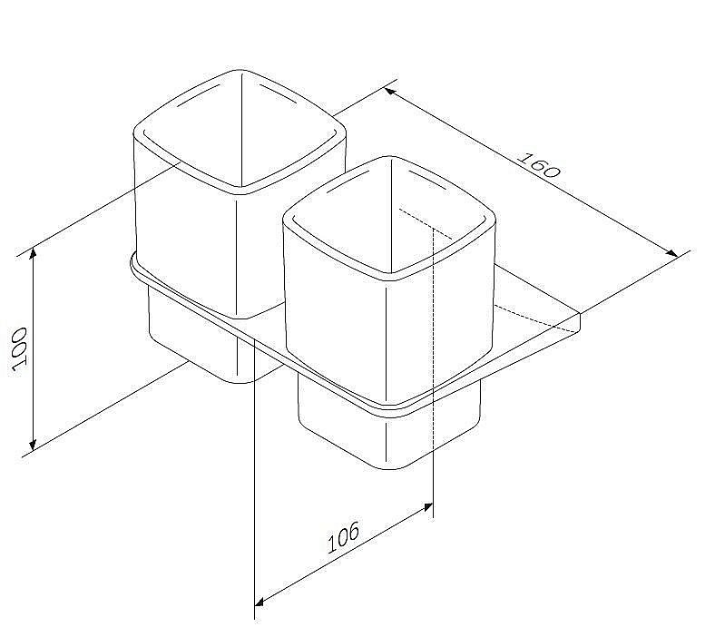 Стакан для зубных щеток AM.PM Inspire 2.0 A50A34301 купить в интернет-магазине сантехники Sanbest