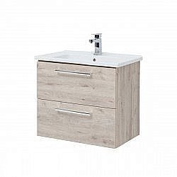 Тумба с раковиной Dreja Gio 80 светлое дерево для ванной в интернет-магазине Sanbest