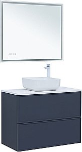 Тумба с раковиной Aquanet Арт 90 маренго для ванной в интернет-магазине Sanbest