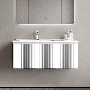 Тумба с раковиной Sancos Snob R 1.0 SNR1.0100LW/SNR1.0100RW Bianco для ванной в интернет-магазине Sanbest