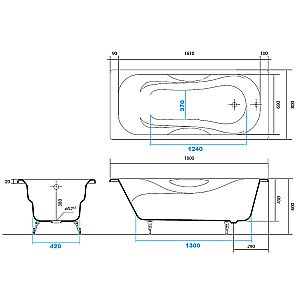 Ванна Aquatek Гамма 180x80 AQ8080F-00 белая купить в интернет-магазине Sanbest