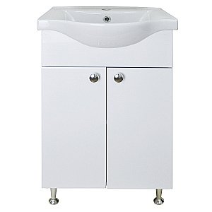 Тумба с раковиной Loranto Моника New CS00071365 55 раковина Basic 55, белая для ванной в интернет-магазине Sanbest