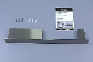 Полка с полотенцедержателем ABBER Nischen AN3011BST сталь брашированная купить в интернет-магазине сантехники Sanbest