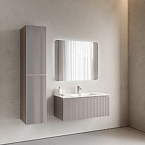 Тумба с раковиной Sancos Snob R 1.0 SNR1.0100SM/CN7003 Doha Soft для ванной в интернет-магазине Sanbest