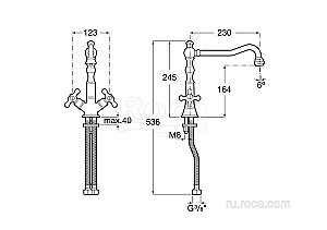 Смеситель для кухни Roca Carmen 5A844BC00 купить в интернет-магазине сантехники Sanbest