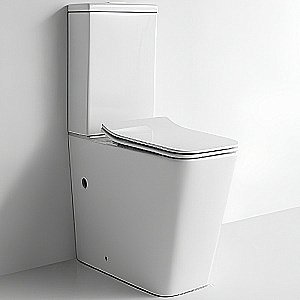 Унитаз напольный Ceramalux TR2170 белый, с крышкой микролифт, слив торнадо купить в интернет-магазине Sanbest