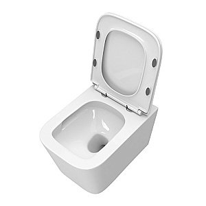 Унитаз подвесной BelBagno DUE-TOR BB5171CH-TOR/SC белый, с крышкой микролифт, безободковый, слив-торнадо купить в интернет-магазине Sanbest