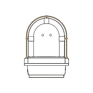 Раковина напольная Migliore Olivia 84 25114 с панелью белая, галерея бронза купить в интернет-магазине Sanbest