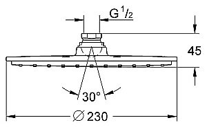 Верхний душ Grohe Rainshower Allure 27479000 купить в интернет-магазине сантехники Sanbest