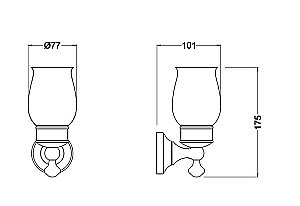 Стакан Schein SAINE 7053011VF золото купить в интернет-магазине сантехники Sanbest