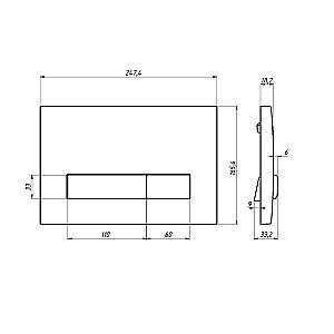 Кнопка для инсталляции BERGES ATOM Line 049229 матовый никель купить в интернет-магазине сантехники Sanbest