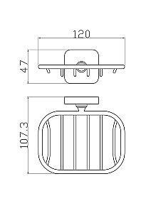 Мыльница с держателем WONZON & WOGHAND STILL, Хром (WW-6624) купить в интернет-магазине сантехники Sanbest