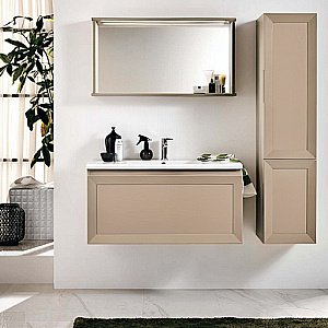 Зеркало EBAN Mina 80х54 бежевый в ванную от интернет-магазине сантехники Sanbest