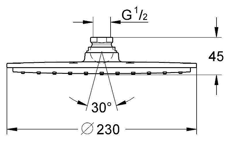 Верхний душ Grohe Rainshower Allure 27479000 купить в интернет-магазине сантехники Sanbest