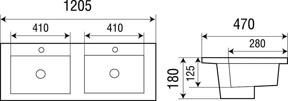 Раковина WeltWasser DEILBACH 7506-1202 белый глянец купить в интернет-магазине Sanbest