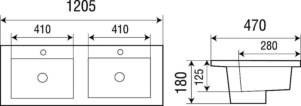 Раковина WeltWasser WW DEILBACH 7506-1202 белая купить в интернет-магазине Sanbest