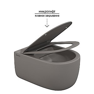 Унитаз Berges EGO XL 83216 серый купить в интернет-магазине Sanbest