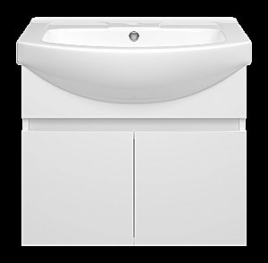Тумба с раковиной Misty Монро - 65 Э-Мнр01065-011Пр белая для ванной в интернет-магазине Sanbest