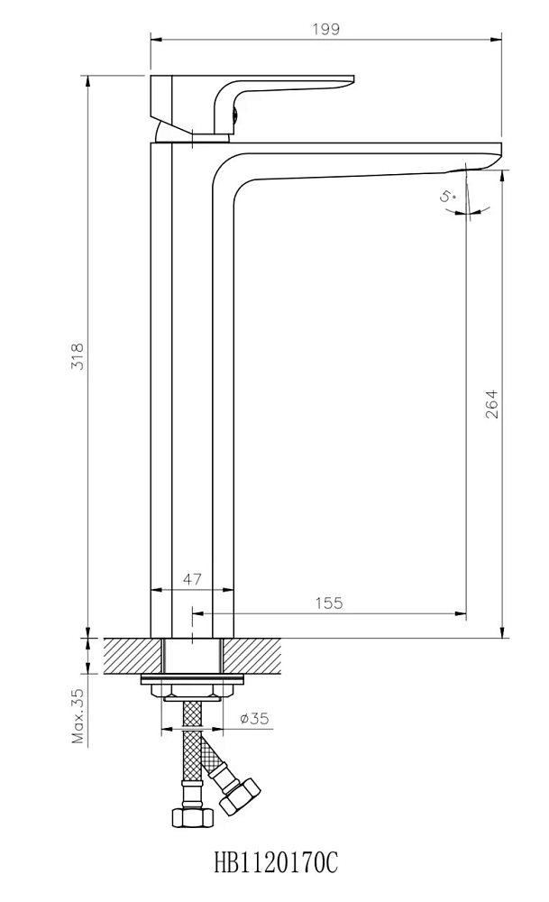 Смеситель для раковины Koller Pool Trend TR0200XL хром купить в интернет-магазине сантехники Sanbest