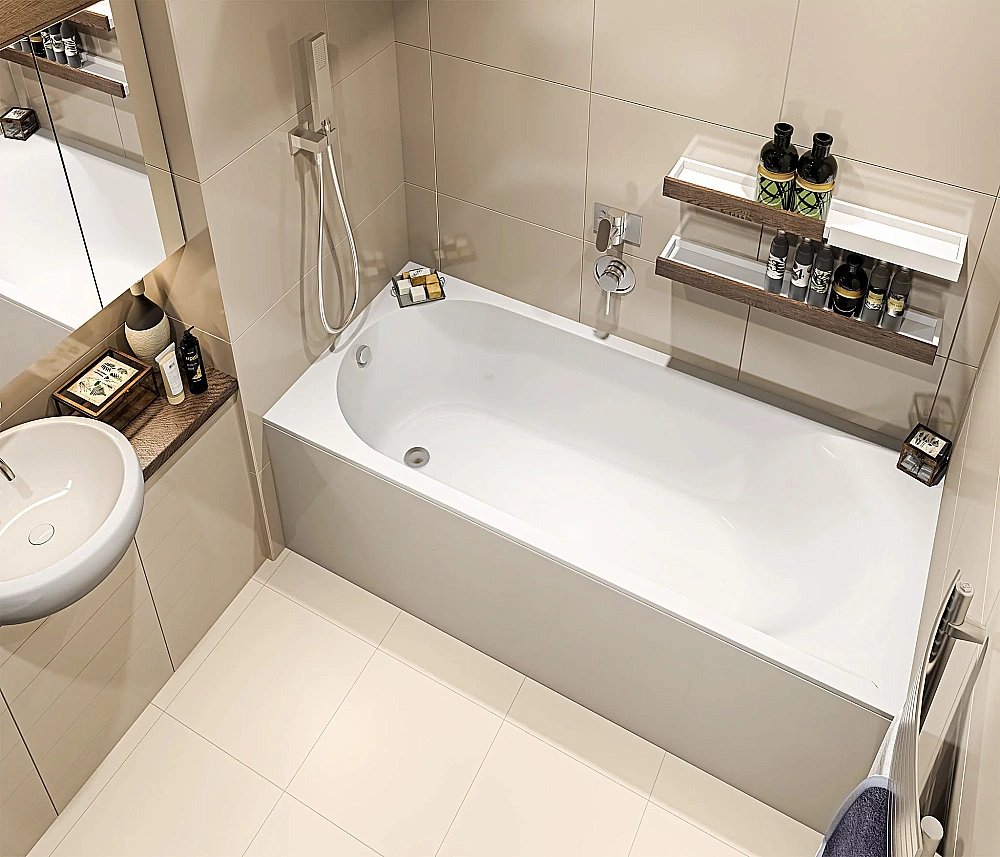 Ванна из литьевого мрамора BAS Афина ВА00020 170х75 купить в интернет-магазине Sanbest