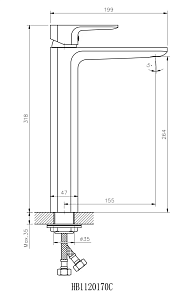 Смеситель для раковины Koller Pool Trend TR0200XL хром купить в интернет-магазине сантехники Sanbest