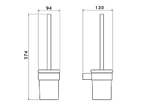Ершик для туалета Aquatek Лира AQ4410MB черный матовый купить в интернет-магазине сантехники Sanbest