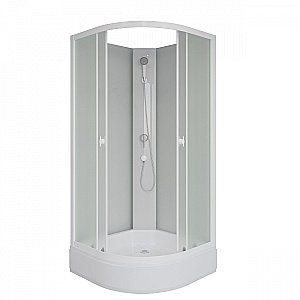 Душевая кабина Niagara "Promo P80", белая, матовое закалённое стекло купить в интернет-магазине Sanbest