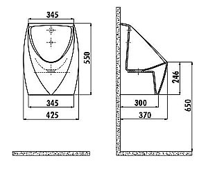 Писсуар сенсорный CREAVIT TP645 купить в интернет-магазине Sanbest
