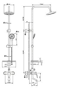 Душевая система Lemark Linara LM0462C купить в интернет-магазине сантехники Sanbest