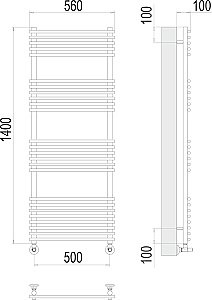 Полотенцесушитель водяной Terminus Ватра П25 500х1400 купить в интернет-магазине сантехники Sanbest