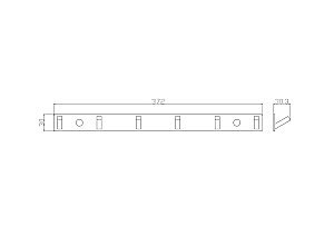 Крючок WONZON & WOGHAND WW-9385-6 хром купить в интернет-магазине сантехники Sanbest