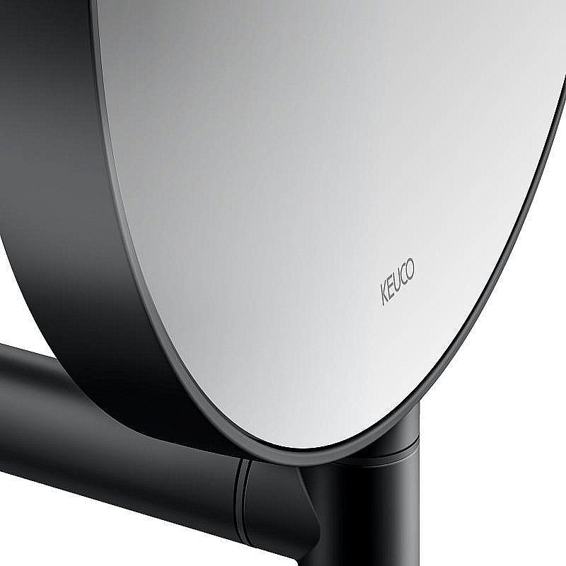 Зеркало косметическое KEUCO PLAN 17649370002 черный матовый купить в интернет-магазине сантехники Sanbest