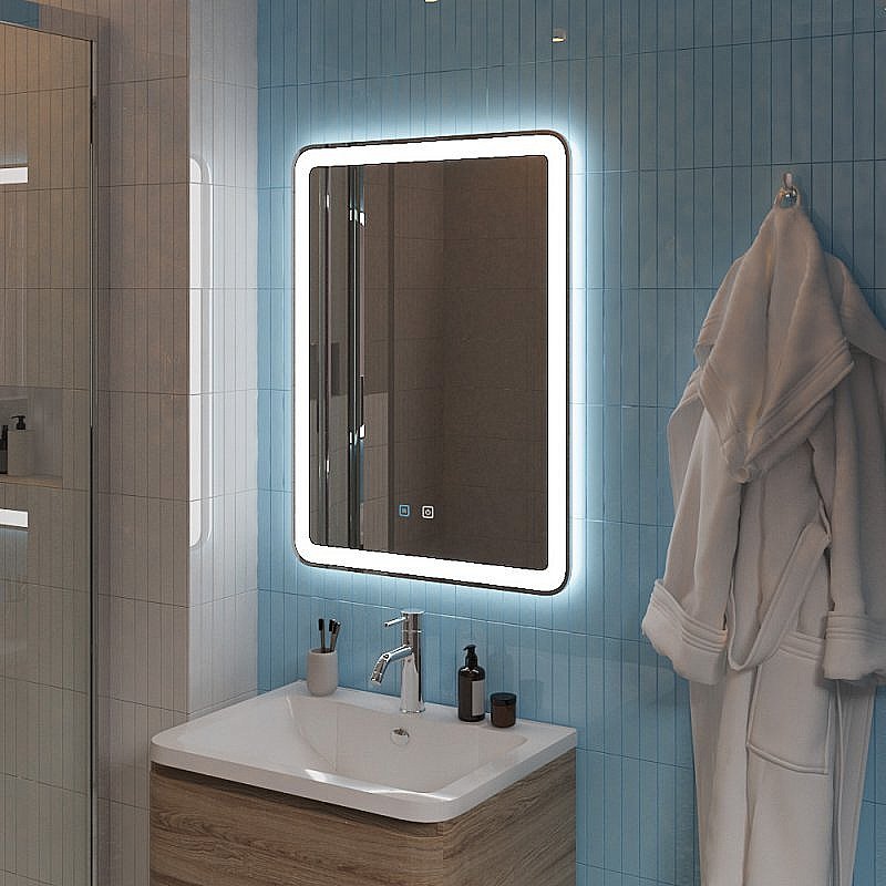 Зеркало BelBagno SPC-MAR-600-800-LED-TCH-SND 60х80 в ванную от интернет-магазине сантехники Sanbest