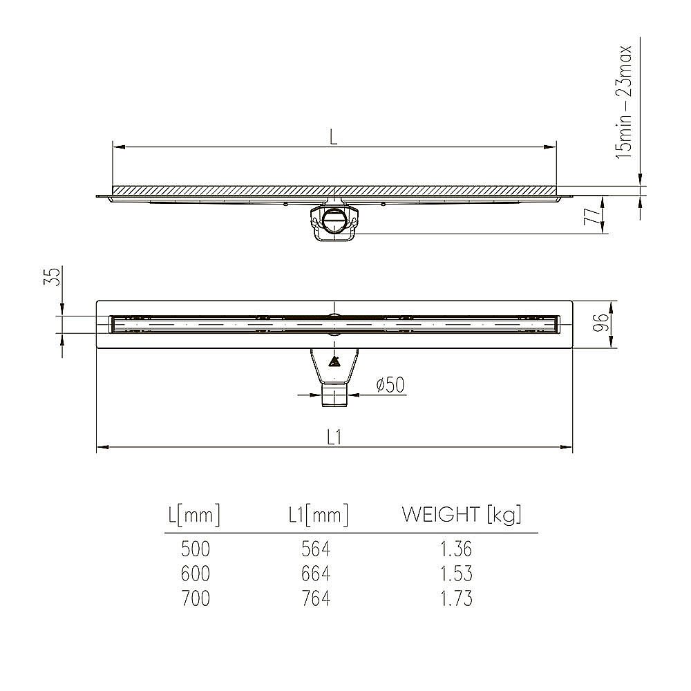 Душевой лоток Veconi V500SL купить в интернет-магазине Sanbest