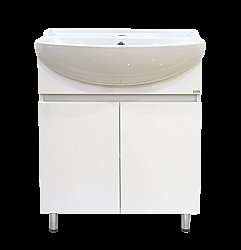 Тумба с раковиной напольная Misty Амур 70 белая для ванной в интернет-магазине Sanbest