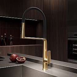 Смеситель для кухни Vincea VKF-118BG брашированное золото купить в интернет-магазине сантехники Sanbest