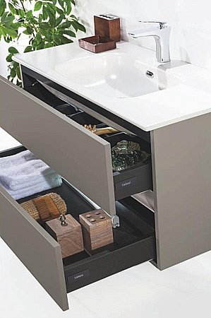 Тумба с раковиной Armadi Art Vallessi 100 кашемир для ванной в интернет-магазине Sanbest