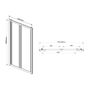 Душевая дверь Vincea Garda VDB-1G800CH 80 купить в интернет-магазине Sanbest