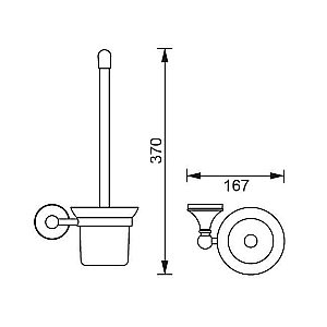 Ершик с держателем Aquanet 5588 купить в интернет-магазине сантехники Sanbest