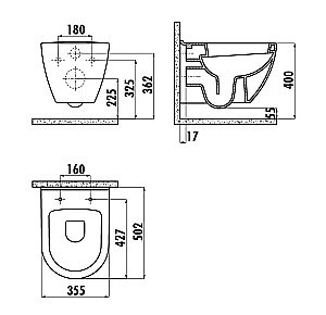 Унитаз подвесной CREAVIT Terra TP325.00100 белый купить в интернет-магазине Sanbest