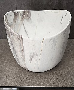 Раковина накладная Gid Creativo 36 Mnc9303 54479 белый мрамор, матовая купить в интернет-магазине Sanbest